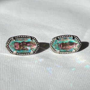 Kendra Scott Ellie Silver Dichroic Glass Studs